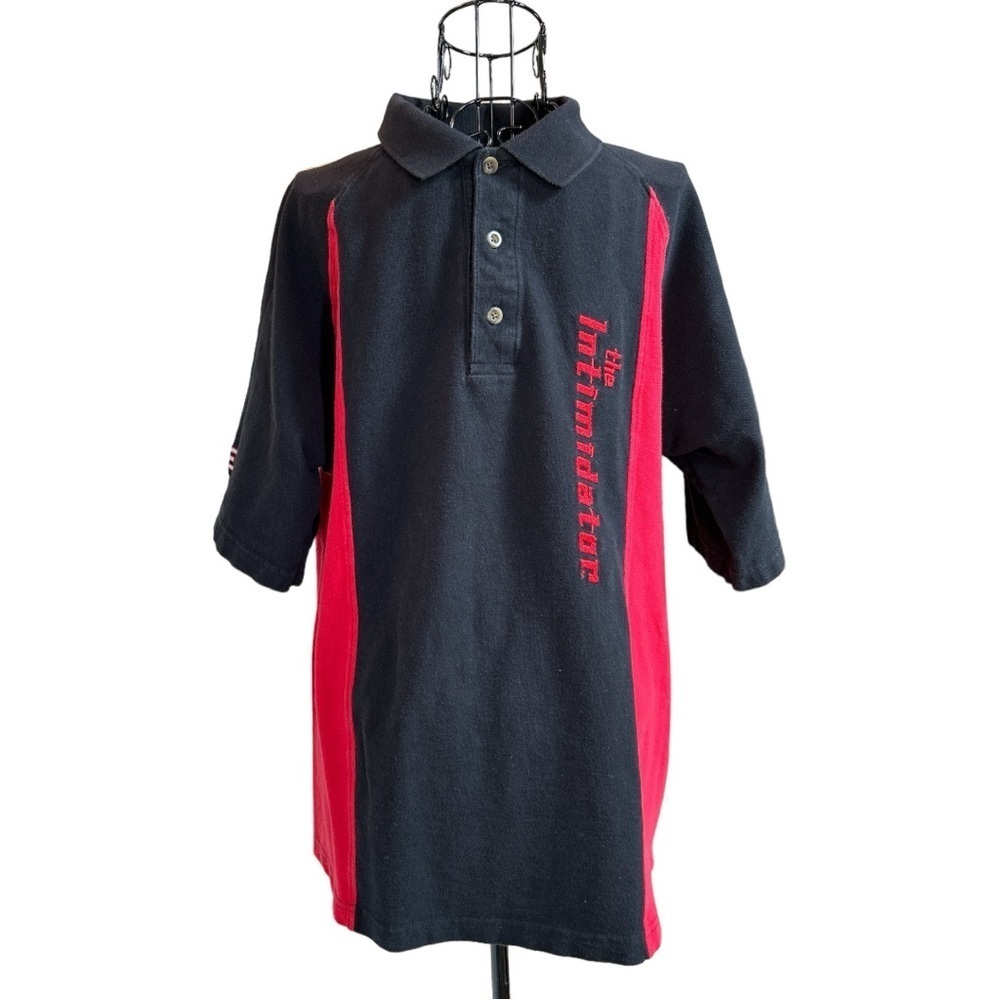 Winner's Circle NASCAR Dale Earnhardt The Intimidator Polo Shirt Black Red Large